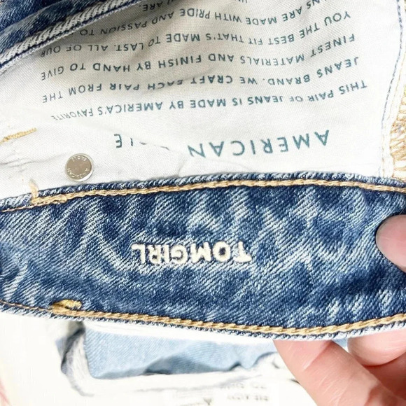 American Eagle Distressed/Destroyed Tomgirl Button Fly Jeans Women's Size 4R - Picture 5 of 6